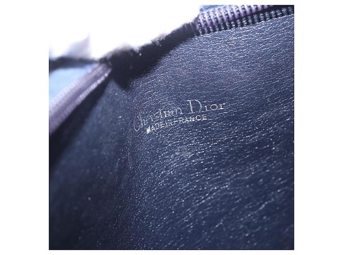 Borsa a tracolla Christian Dior Trotter Canvas Navy Gold Tone Auth BA14771 Blu navy - vista 11
