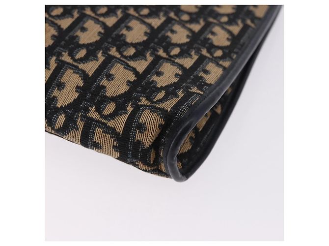 Borsa a tracolla Christian Dior Trotter Canvas Navy Gold Tone Auth BA14771 Blu navy - vista 14