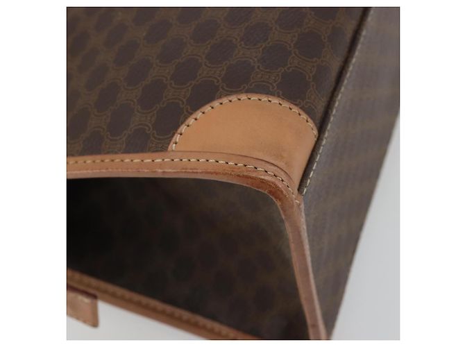 Céline Bolsa de mão CELINE Macadam Canvas PVC Leather Brown Gold Auth am12382A Marrom Dourado - vista 16