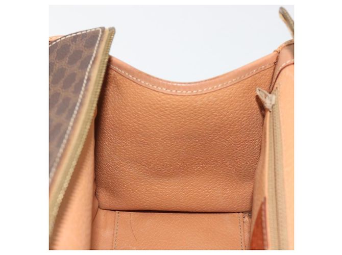 Céline Bolsa de mão CELINE Macadam Canvas PVC Leather Brown Gold Auth am12382A Marrom Dourado - vista 18