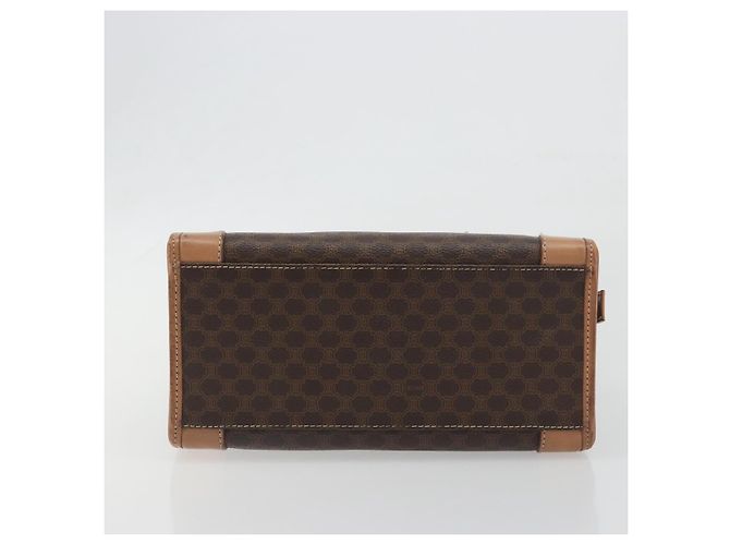 Céline Bolsa de mão CELINE Macadam Canvas PVC Leather Brown Gold Auth am12382A Marrom Dourado - vista 5