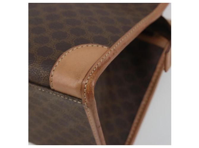 Céline Bolsa de mão CELINE Macadam Canvas PVC Leather Brown Gold Auth am12382A Marrom Dourado - vista 9