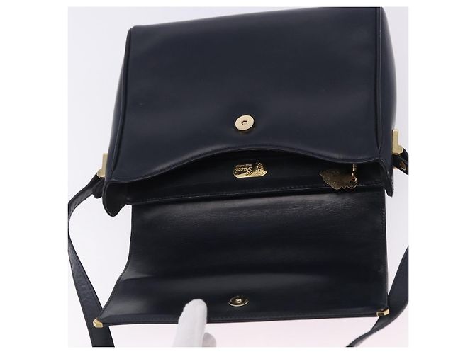 Bolsa de Ombro GUCCI em Couro Azul Marinho e Tom Dourado 29 001 4697 Auth BA14935 - vista 10