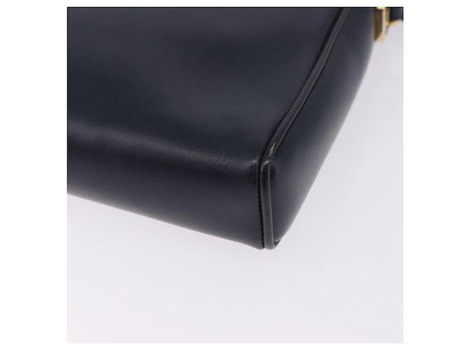 Bolsa de Ombro GUCCI em Couro Azul Marinho e Tom Dourado 29 001 4697 Auth BA14935 - vista 16
