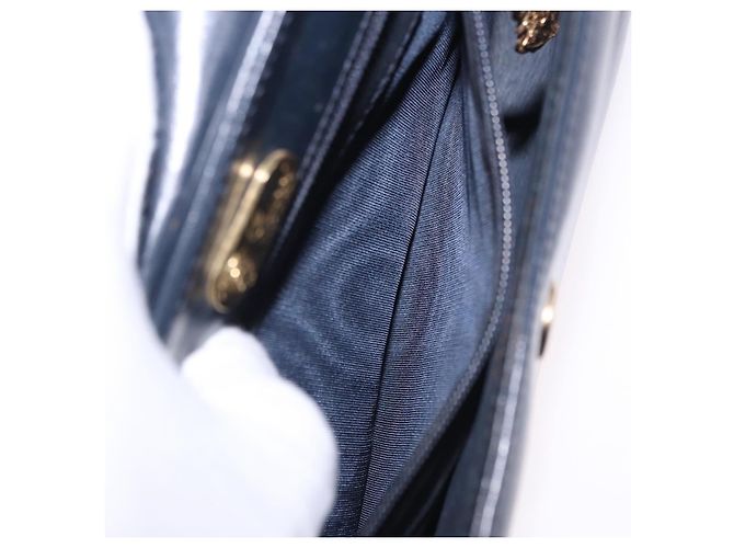 Bolsa de Ombro GUCCI em Couro Azul Marinho e Tom Dourado 29 001 4697 Auth BA14935 - vista 22
