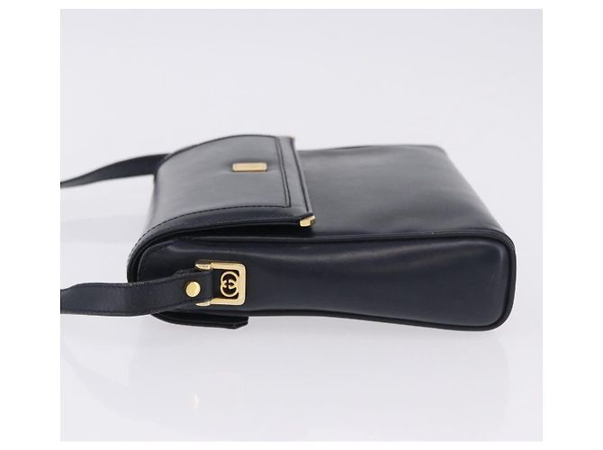 Bolsa de Ombro GUCCI em Couro Azul Marinho e Tom Dourado 29 001 4697 Auth BA14935 - vista 4