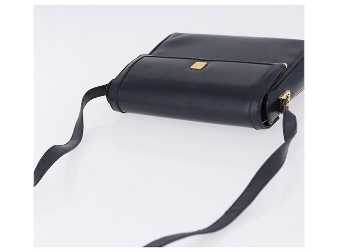 Bolsa de Ombro GUCCI em Couro Azul Marinho e Tom Dourado 29 001 4697 Auth BA14935 - vista 6