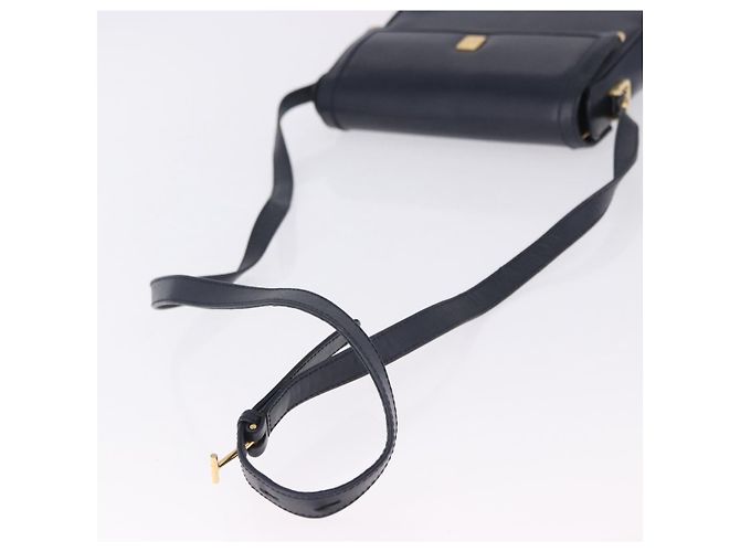 Bolsa de Ombro GUCCI em Couro Azul Marinho e Tom Dourado 29 001 4697 Auth BA14935 - vista 7