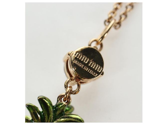 Collana Miu Miu Metal Gold Tone Auth 196475V - vista 10