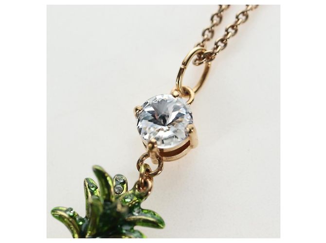 Collana Miu Miu Metal Gold Tone Auth 196475V - vista 4