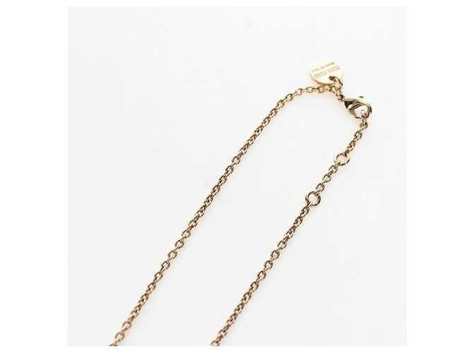 Collana Miu Miu Metal Gold Tone Auth 196475V - vista 6