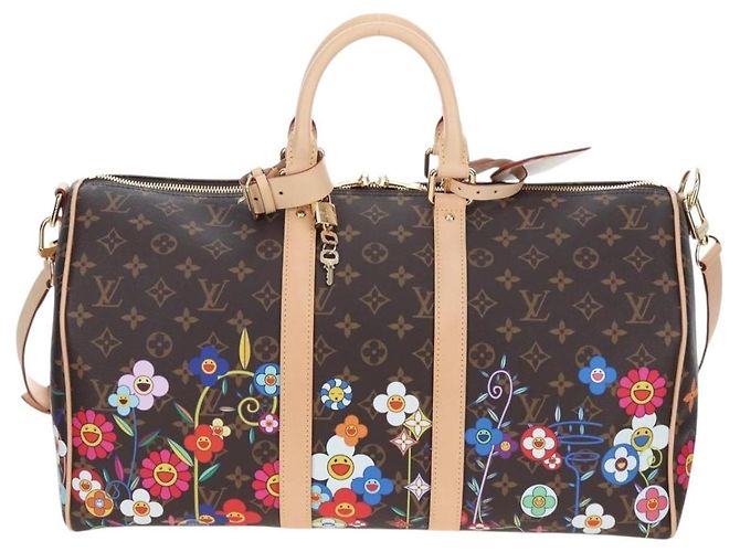 Borsa LOUIS VUITTON Takashi Murakami Keepall Bandouliere 45 M14182 Auth 197301SM Monogramma - vista 13