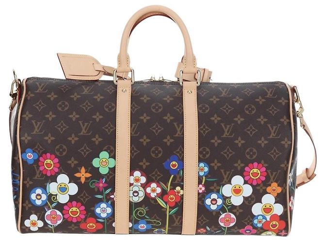 Borsa LOUIS VUITTON Takashi Murakami Keepall Bandouliere 45 M14182 Auth 197301SM Monogramma - vista 2