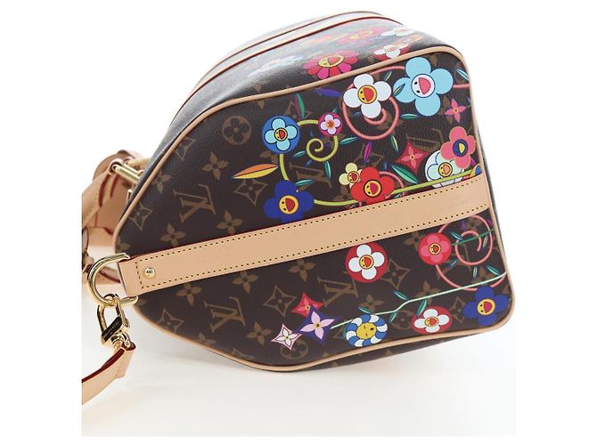 Borsa LOUIS VUITTON Takashi Murakami Keepall Bandouliere 45 M14182 Auth 197301SM Monogramma - vista 3