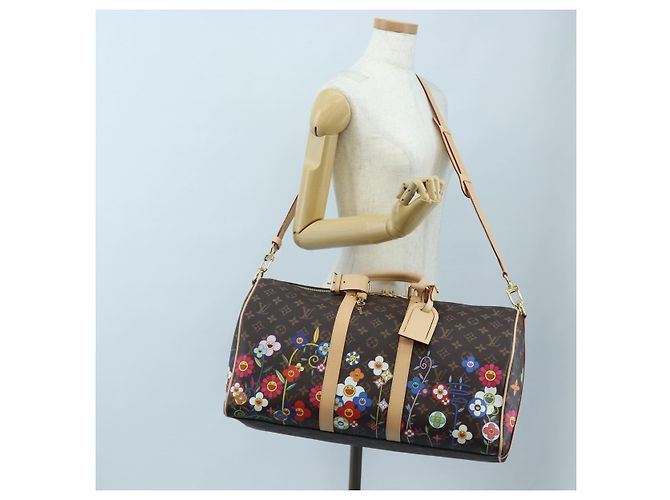 Borsa LOUIS VUITTON Takashi Murakami Keepall Bandouliere 45 M14182 Auth 197301SM Monogramma - vista 32
