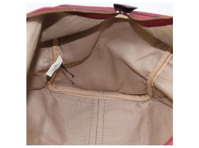 Christian Dior Trotter Canvas Boston Bag Wildleder Rot Gold Auth ka5703 Golden - Ansicht 17