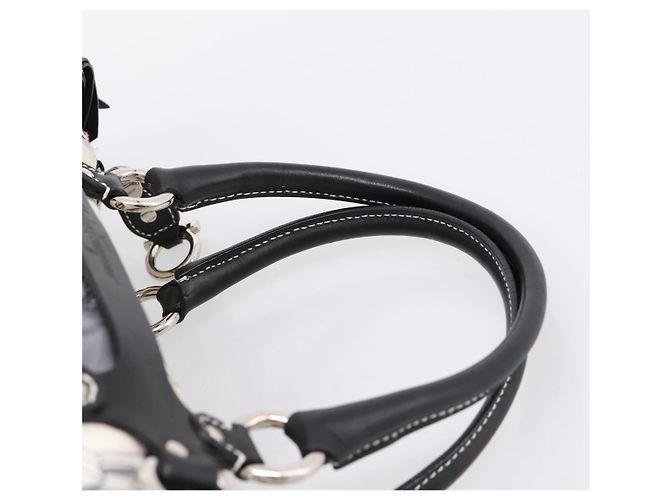Borsa Salvatore Ferragamo Canvas 2way White Silver Auth 198313A Argento Bianco - vista 14