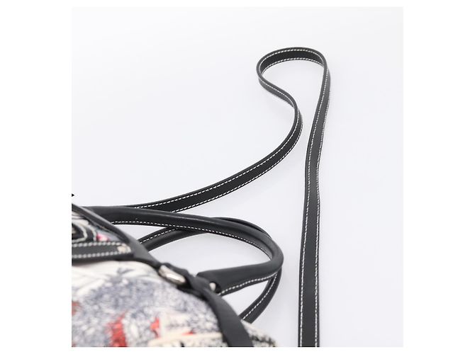 Borsa Salvatore Ferragamo Canvas 2way White Silver Auth 198313A Argento Bianco - vista 15