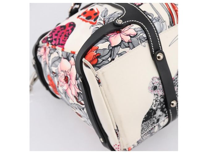 Borsa Salvatore Ferragamo Canvas 2way White Silver Auth 198313A Argento Bianco - vista 16