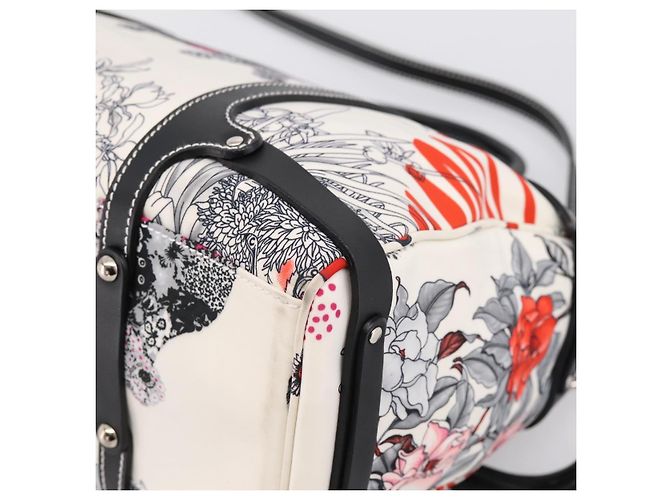 Borsa Salvatore Ferragamo Canvas 2way White Silver Auth 198313A Argento Bianco - vista 17