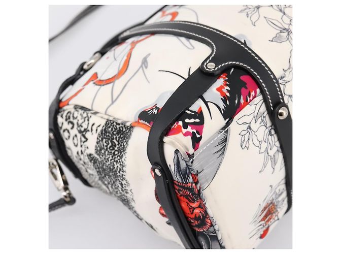 Borsa Salvatore Ferragamo Canvas 2way White Silver Auth 198313A Argento Bianco - vista 18