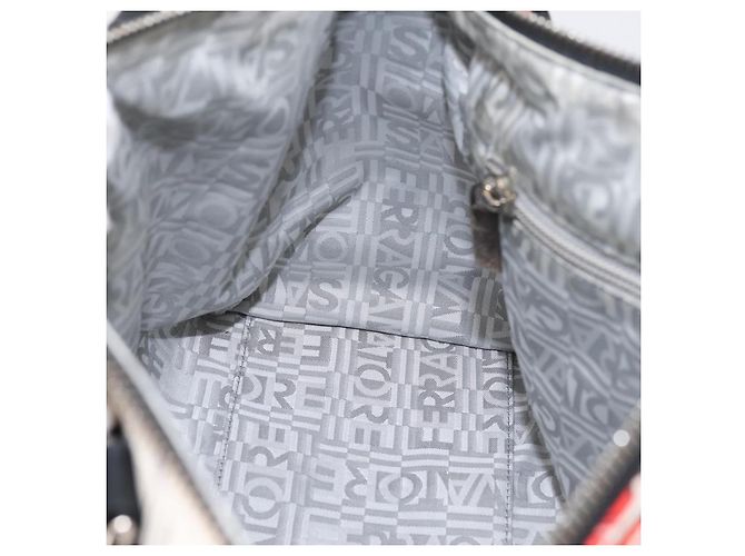 Borsa Salvatore Ferragamo Canvas 2way White Silver Auth 198313A Argento Bianco - vista 21