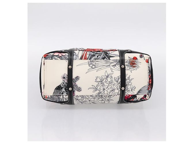 Borsa Salvatore Ferragamo Canvas 2way White Silver Auth 198313A Argento Bianco - vista 5