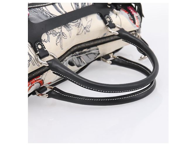 Borsa Salvatore Ferragamo Canvas 2way White Silver Auth 198313A Argento Bianco - vista 7