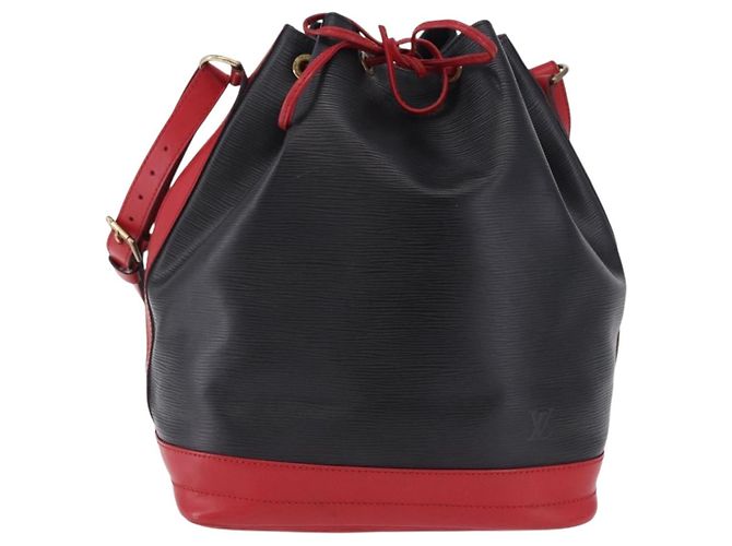 Borsa a tracolla LOUIS VUITTON Epi Noe Nero Rosso M44017 LV Auth BA14890A - vista 13