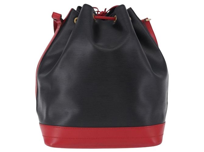 Borsa a tracolla LOUIS VUITTON Epi Noe Nero Rosso M44017 LV Auth BA14890A - vista 2