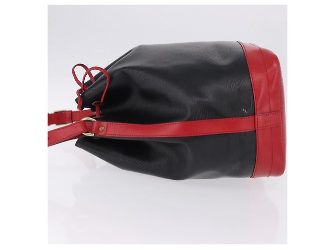 Borsa a tracolla LOUIS VUITTON Epi Noe Nero Rosso M44017 LV Auth BA14890A - vista 4