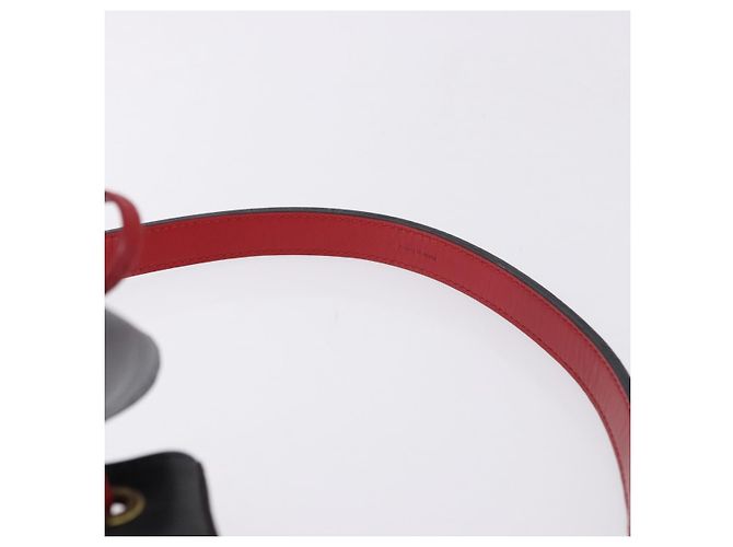 Borsa a tracolla LOUIS VUITTON Epi Noe Nero Rosso M44017 LV Auth BA14890A - vista 9