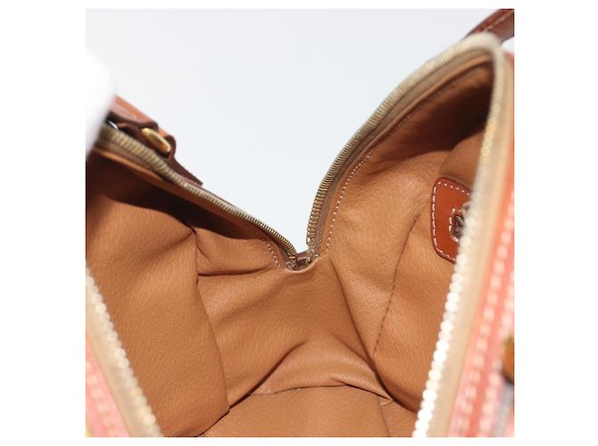 Céline Borsa a mano CELINE Macadam Canvas PVC Leather Brown Gold Auth mr2825 Marrone D'oro - vista 20