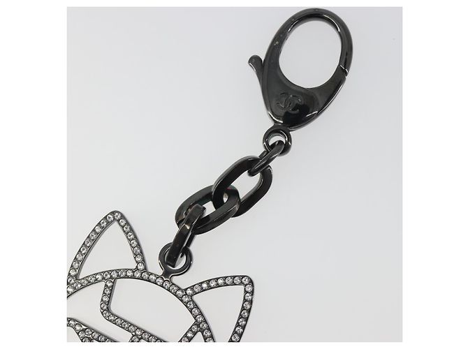 CHANEL Robot Katze Schlüsselanhänger Metall Schwarz CC Auth BA15043M - Ansicht 4
