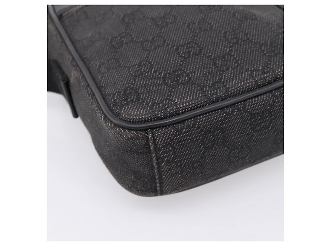 Borsa a tracolla GUCCI GG Canvas Nero Argento 101680 Auth ka5778 - vista 14