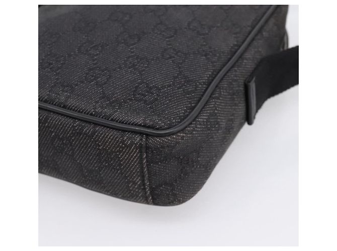 Borsa a tracolla GUCCI GG Canvas Nero Argento 101680 Auth ka5778 - vista 15