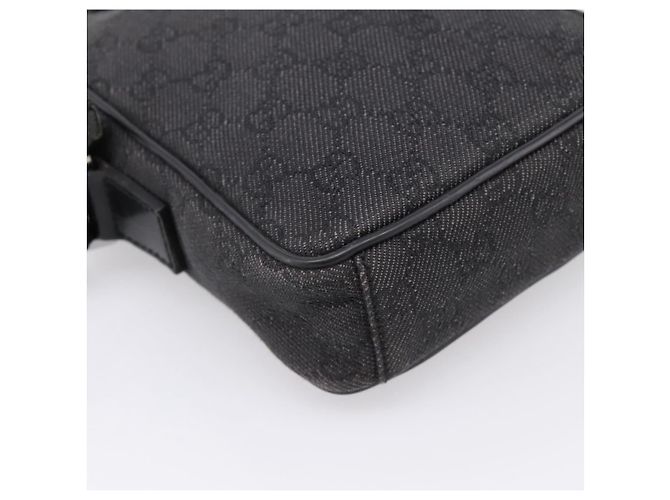 Borsa a tracolla GUCCI GG Canvas Nero Argento 101680 Auth ka5778 - vista 16