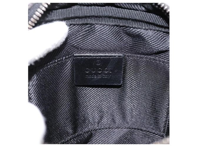 Borsa a tracolla GUCCI GG Canvas Nero Argento 101680 Auth ka5778 - vista 17