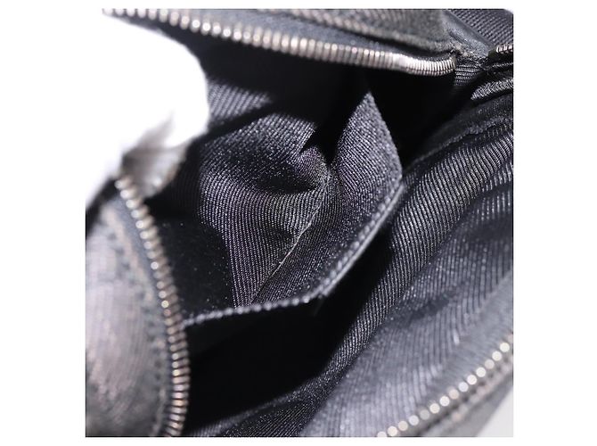 Borsa a tracolla GUCCI GG Canvas Nero Argento 101680 Auth ka5778 - vista 21