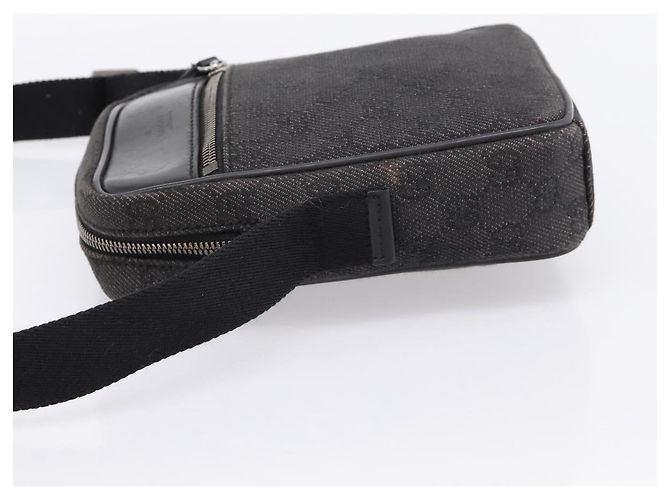 Borsa a tracolla GUCCI GG Canvas Nero Argento 101680 Auth ka5778 - vista 3
