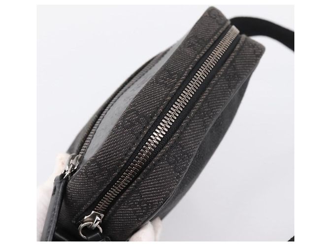 Borsa a tracolla GUCCI GG Canvas Nero Argento 101680 Auth ka5778 - vista 6
