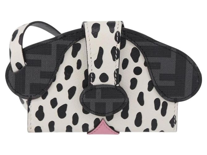 FENDI Kartenetui aus Leder Weiß Auth 197220M - Ansicht 13