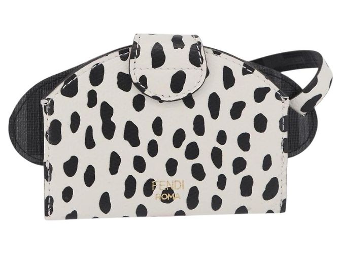 FENDI Kartenetui aus Leder Weiß Auth 197220M - Ansicht 2