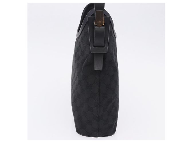 Borsa a Tracolla GUCCI GG Canvas Nera 107752 Auth 197311V Nero - vista 3