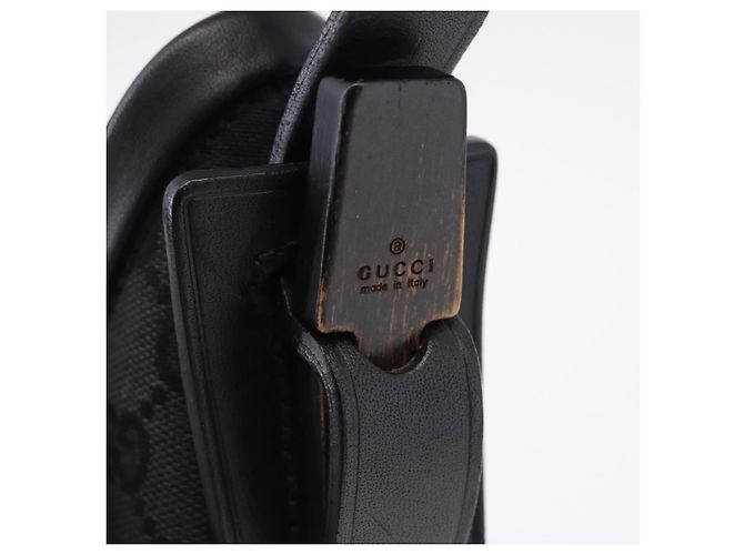 Borsa a Tracolla GUCCI GG Canvas Nera 107752 Auth 197311V Nero - vista 9