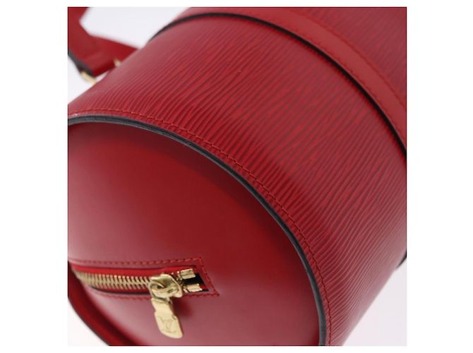 Borsa a mano LOUIS VUITTON Epi Soufflot Rossa M52227 LV Auth 195555V Rosso - vista 16