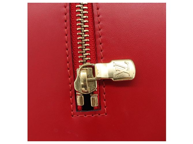 Borsa a mano LOUIS VUITTON Epi Soufflot Rossa M52227 LV Auth 195555V Rosso - vista 17