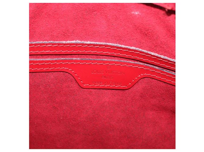 Borsa a mano LOUIS VUITTON Epi Soufflot Rossa M52227 LV Auth 195555V Rosso - vista 18