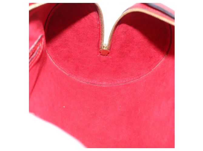 Borsa a mano LOUIS VUITTON Epi Soufflot Rossa M52227 LV Auth 195555V Rosso - vista 19