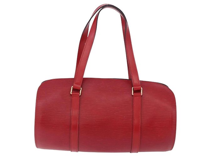Borsa a mano LOUIS VUITTON Epi Soufflot Rossa M52227 LV Auth 195555V Rosso - vista 2